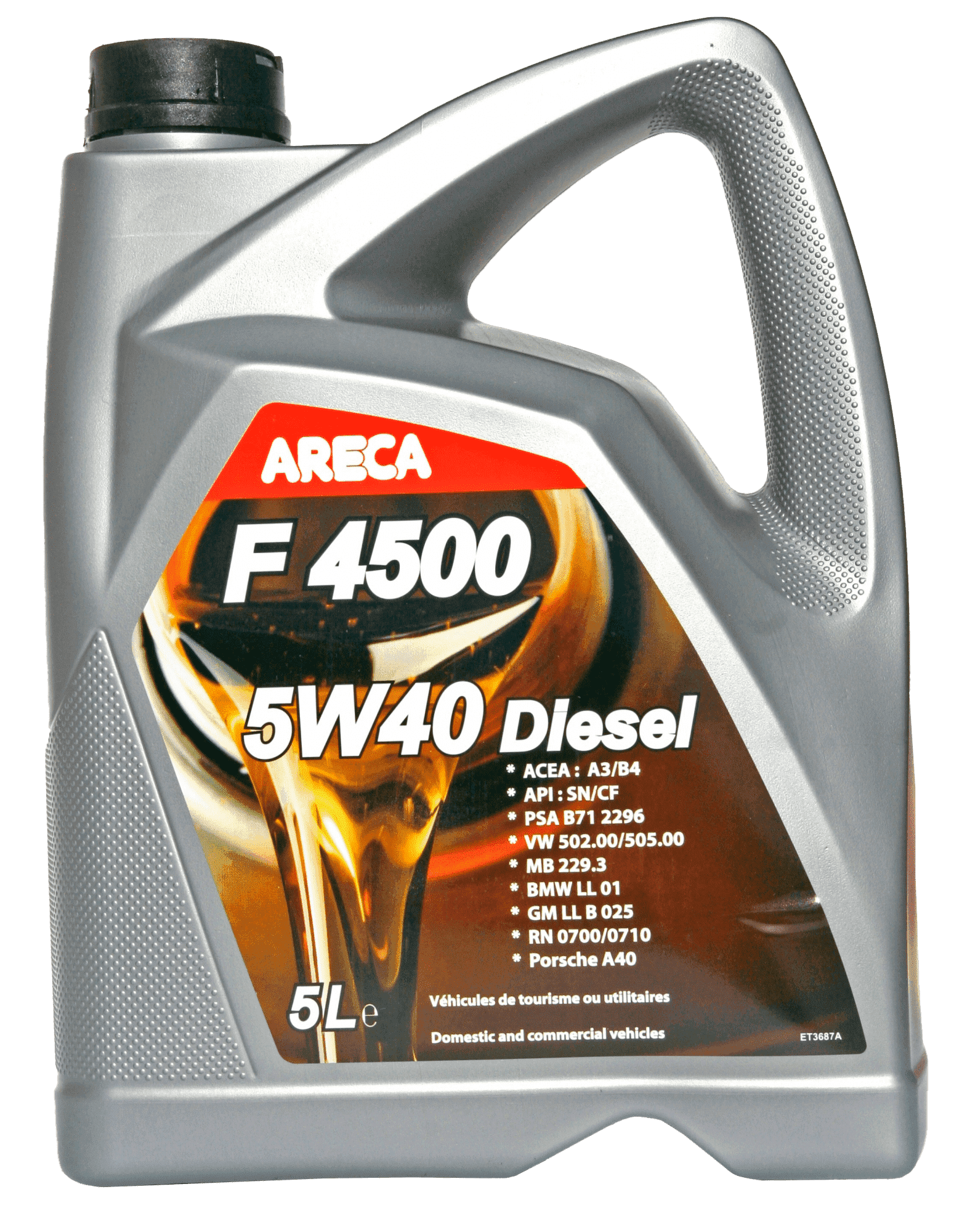 Моторное масло ARECA F4500 DIESEL 5W-40, 5л